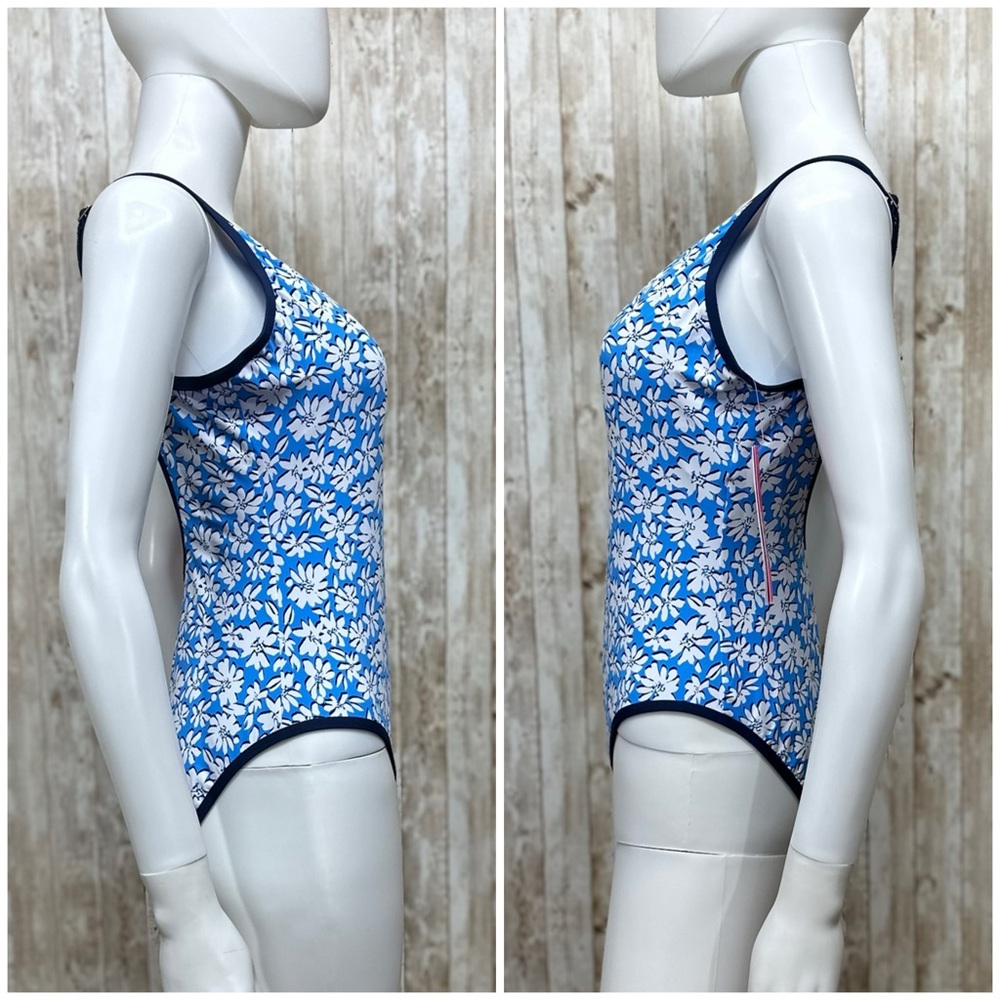 Lilly Pulitzer Baela Swimsuit in Lunar Blue Palm Beach Petals NWT [1457] - Picture 3 of 11